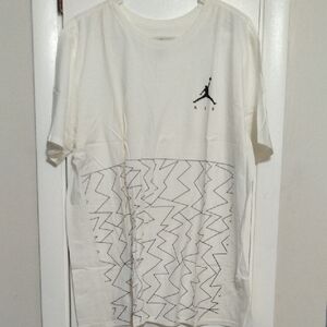 Jordan Cream Zigzag Graphic Men's T-Shirt